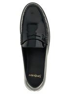 Saint Laurent Black Calfskin Slip-On Loafers
