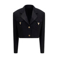 Versace Black Wool Oves Aries Blazer