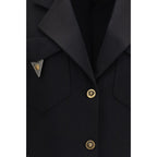 Versace Black Wool Oves Aries Blazer