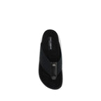 Dolce & Gabbana Black Polyester Flip-Flop Sandals