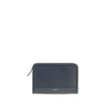 Dolce & Gabbana Blue Calf Leather Bos Taurus Clutch Bag