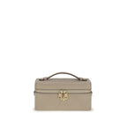 Tory Burch Gray Calf Leather Bos Taurus Wallet