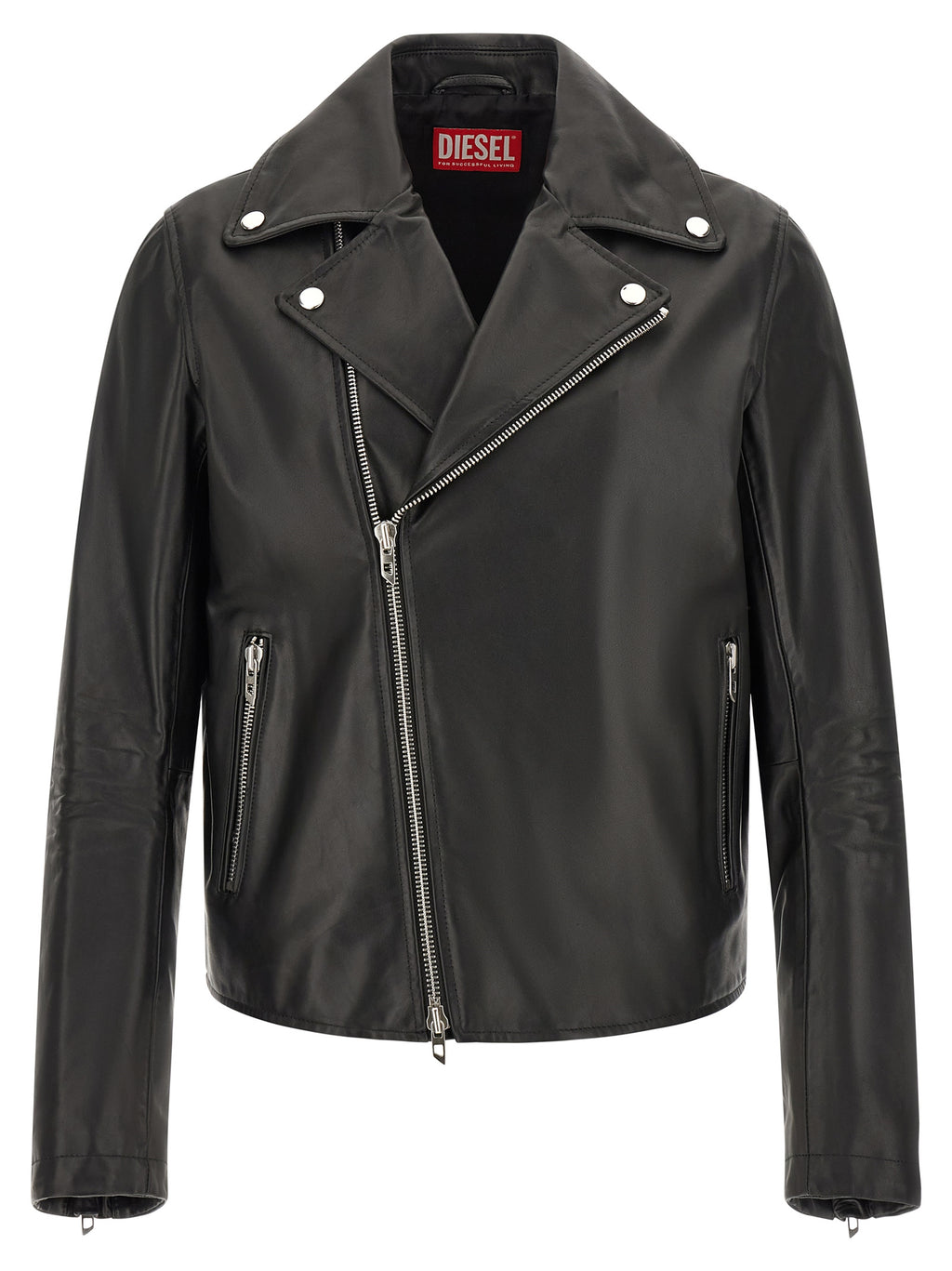 Diesel Black Cowhide Leather Jacket