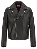Diesel Black Cowhide Leather Jacket