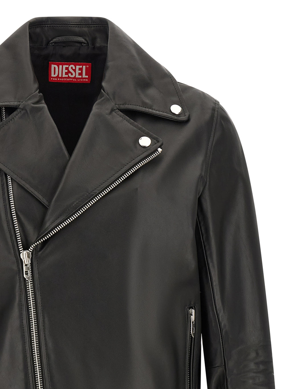 Diesel Black Cowhide Leather Jacket