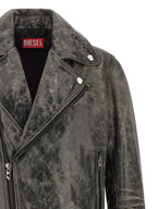 Diesel Gray Cowhide Leather Jacket