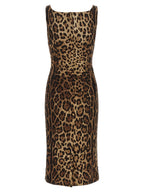 Dolce & Gabbana Brown Silk Midi Dress