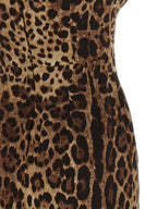 Dolce & Gabbana Brown Silk Midi Dress