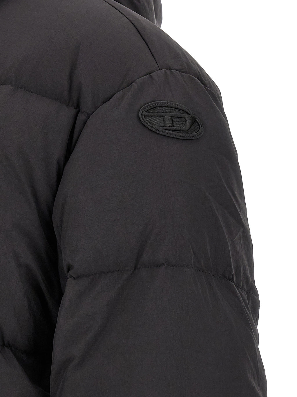 Diesel Black Polyamide Full-Length Jacket