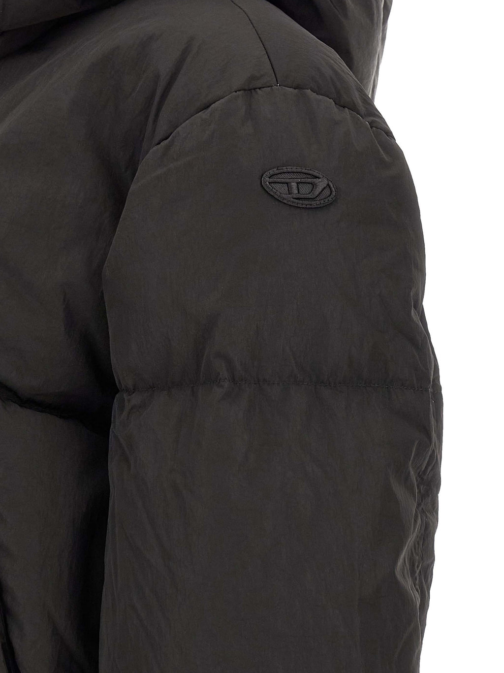 Diesel Black Polyamide Full-Length Jacket