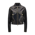 Versace Black Lamb Ovis Aries Full-Length Jacket