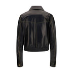 Versace Black Lamb Ovis Aries Full-Length Jacket