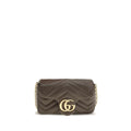Gucci Brown Calf Leather Bos Taurus Shoulder Bag