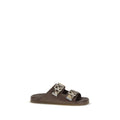 Burberry Brown Goatskin Flat Sandals