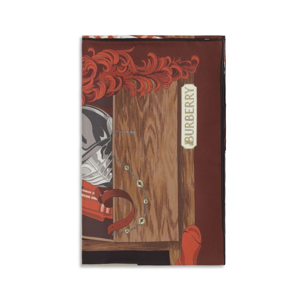 Burberry Brown Silk Scarf