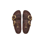 Birkenstock Brown Leather Flat Sandals