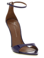Giuseppe Zanotti Purple Calfskin Stiletto Heel Sandals