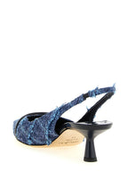 Jimmy Choo Multicolor Tencel Mid Heel Pumps