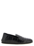 Giuseppe Zanotti Black Leather Slip-On Loafers