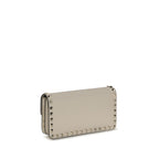 Valentino Garavani Beige Calf Leather Bos Taurus Wallet