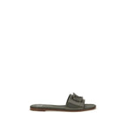 Valentino Garavani Bicolor Calf Leather Bos Taurus Flat Sandals
