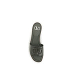 Valentino Garavani Bicolor Calf Leather Bos Taurus Flat Sandals
