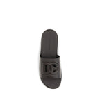 Dolce & Gabbana Brown Calf Leather Bos Taurus Flat Sandals