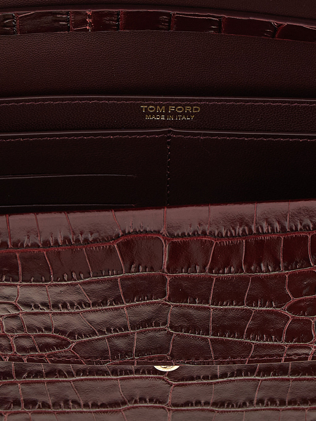 Tom Ford Bordeaux Calfskin Clutch Bag