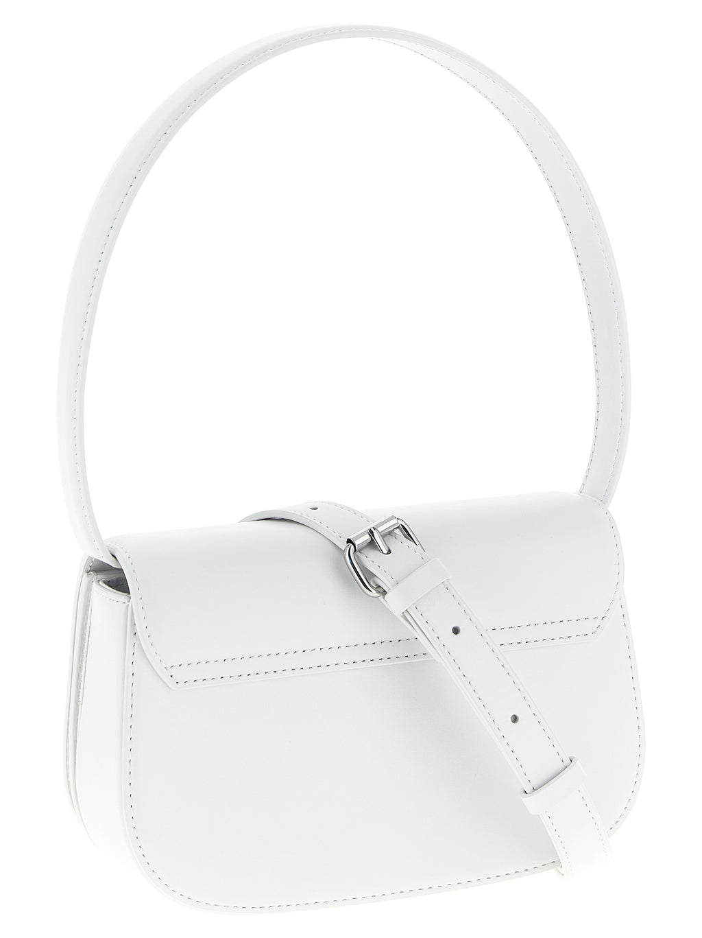Diesel White Cowhide Shoulder Bag