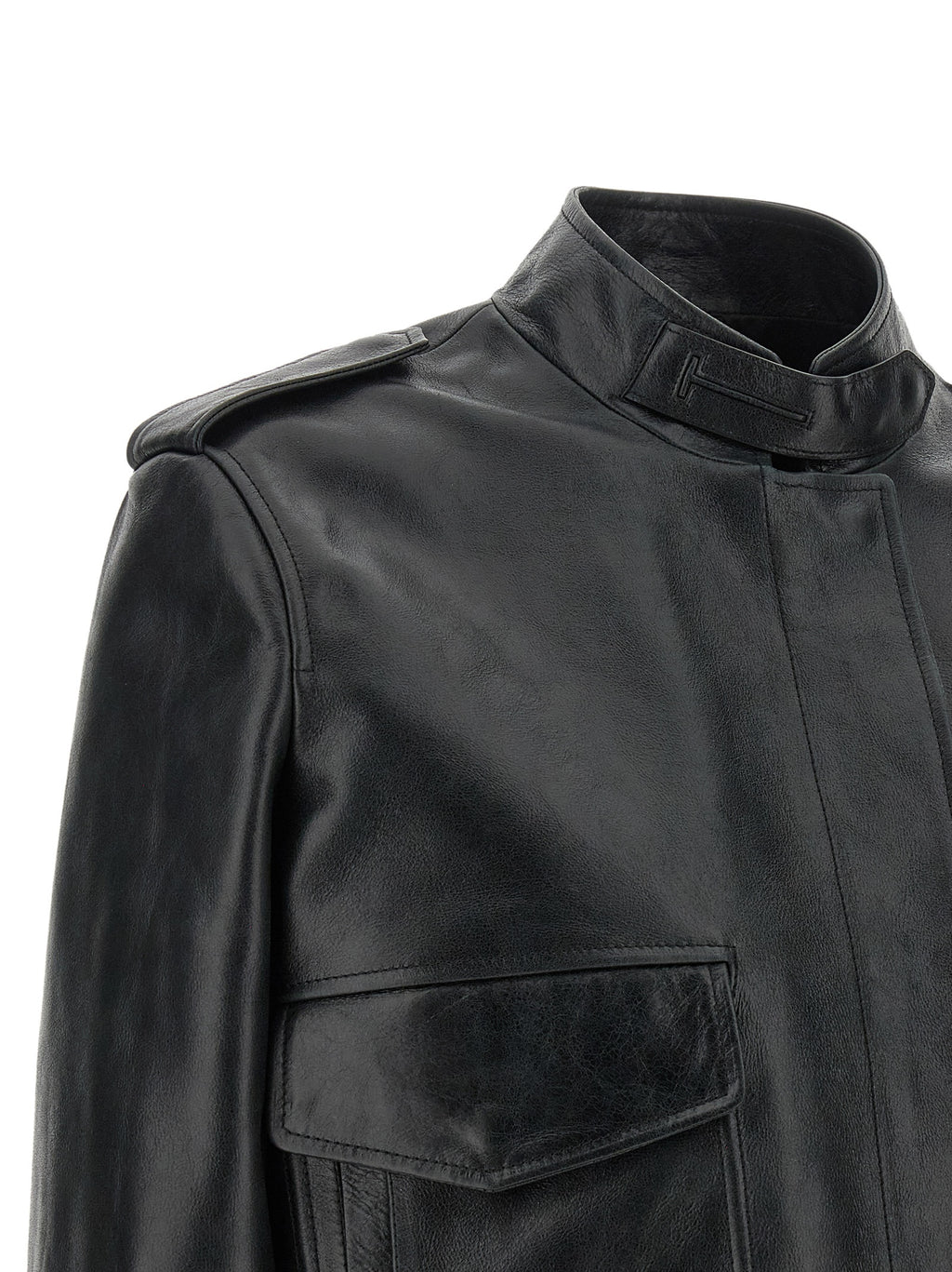 Tom Ford Black Lamb Leather Leather Jacket