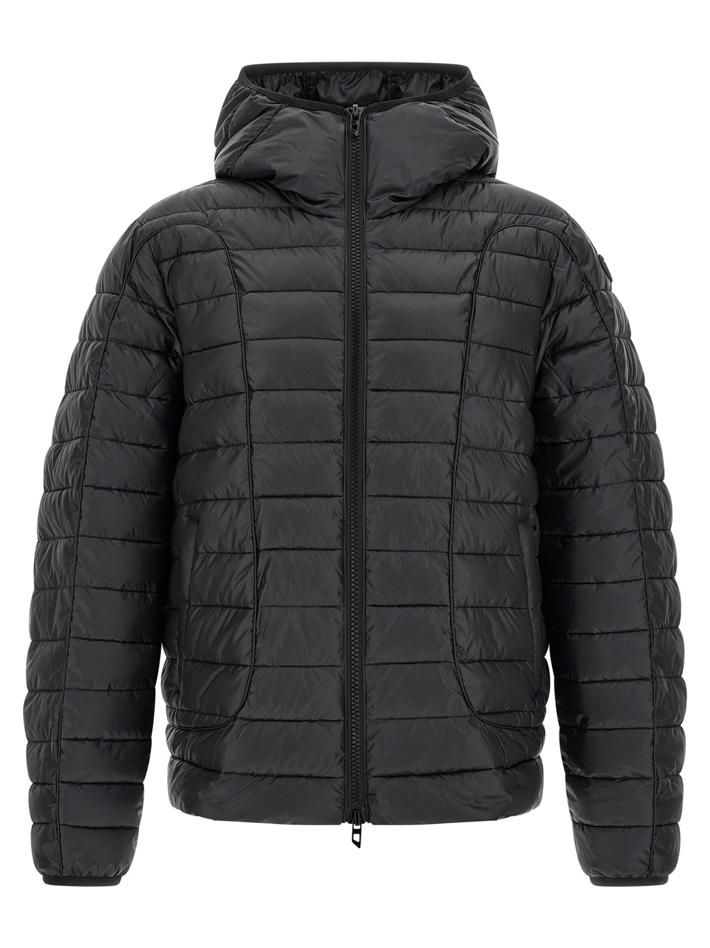 Diesel Black Polyester Full-Length Jacket