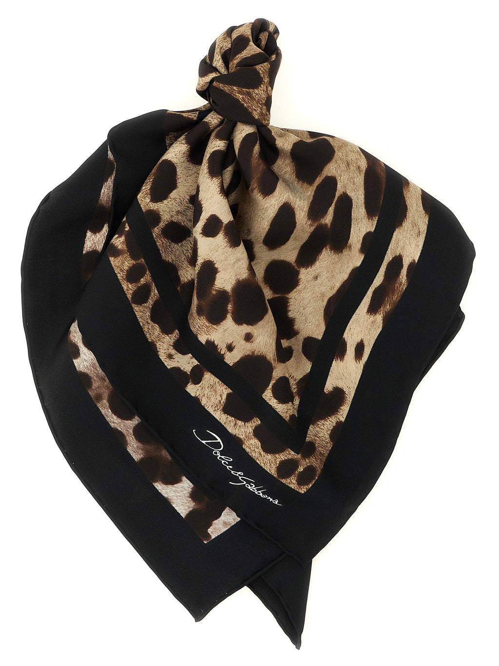 Dolce & Gabbana Brown Silk Scarf