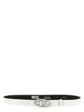 Diesel White Leather Regular Belt