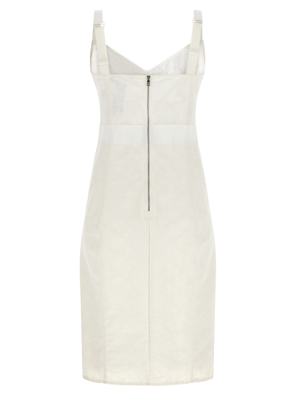 Dolce & Gabbana White Polyamide Midi Dress