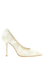 Jimmy Choo Beige Tencel High Heel Pumps