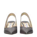 Jimmy Choo Gray Leather High Heel Pumps