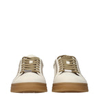 Beige Leather Sneakers