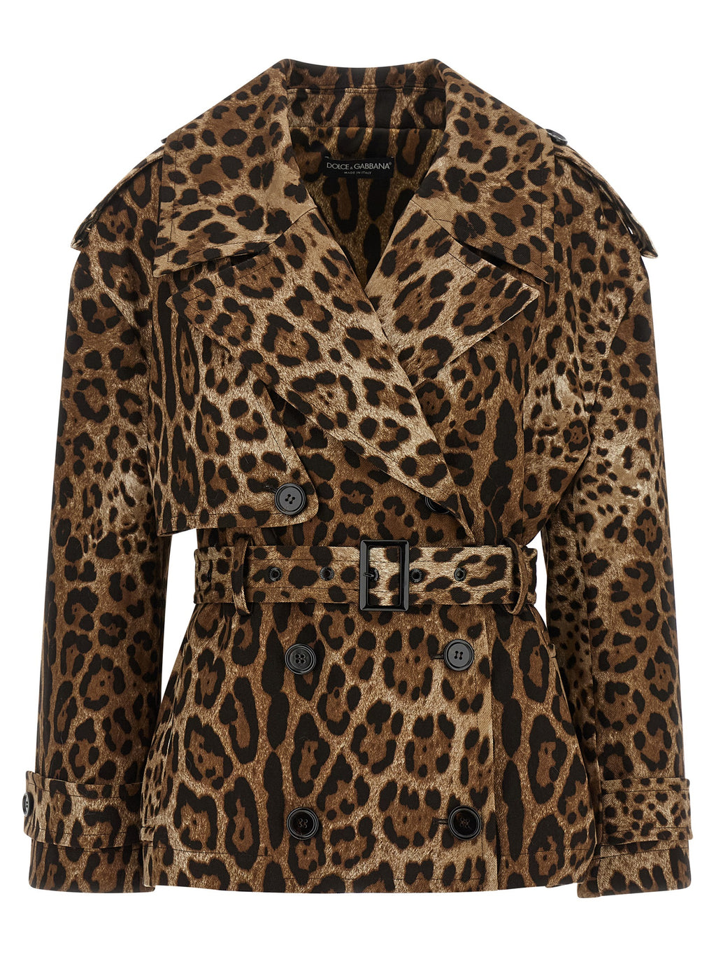 Dolce & Gabbana Brown Cotton Coat