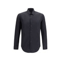 Giorgio Armani Black Cotton Dress Shirt