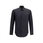 Giorgio Armani Black Cotton Dress Shirt