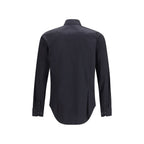 Giorgio Armani Black Cotton Dress Shirt