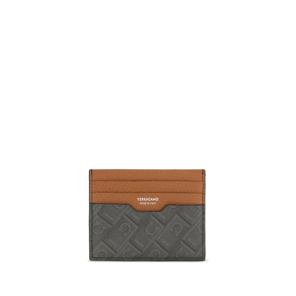 Ferragamo Brown Calf Leather Bos Taurus Wallet
