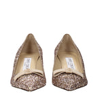 Jimmy Choo Pink Plastic Mid Heel Pumps