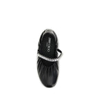 Jimmy Choo Black Calf Leather Bos Taurus Ballet Flats