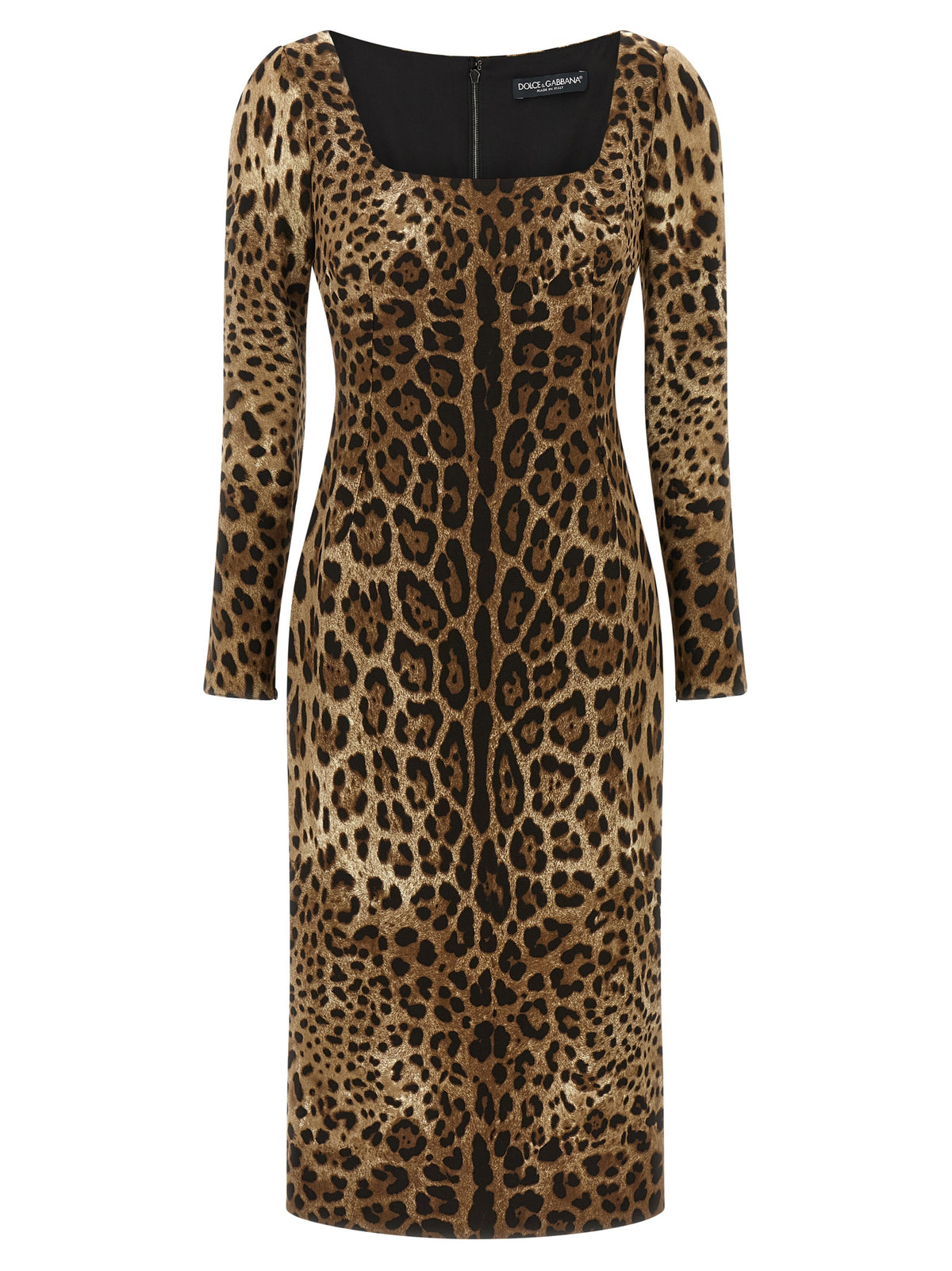 Dolce & Gabbana Brown Viscose Midi Dress