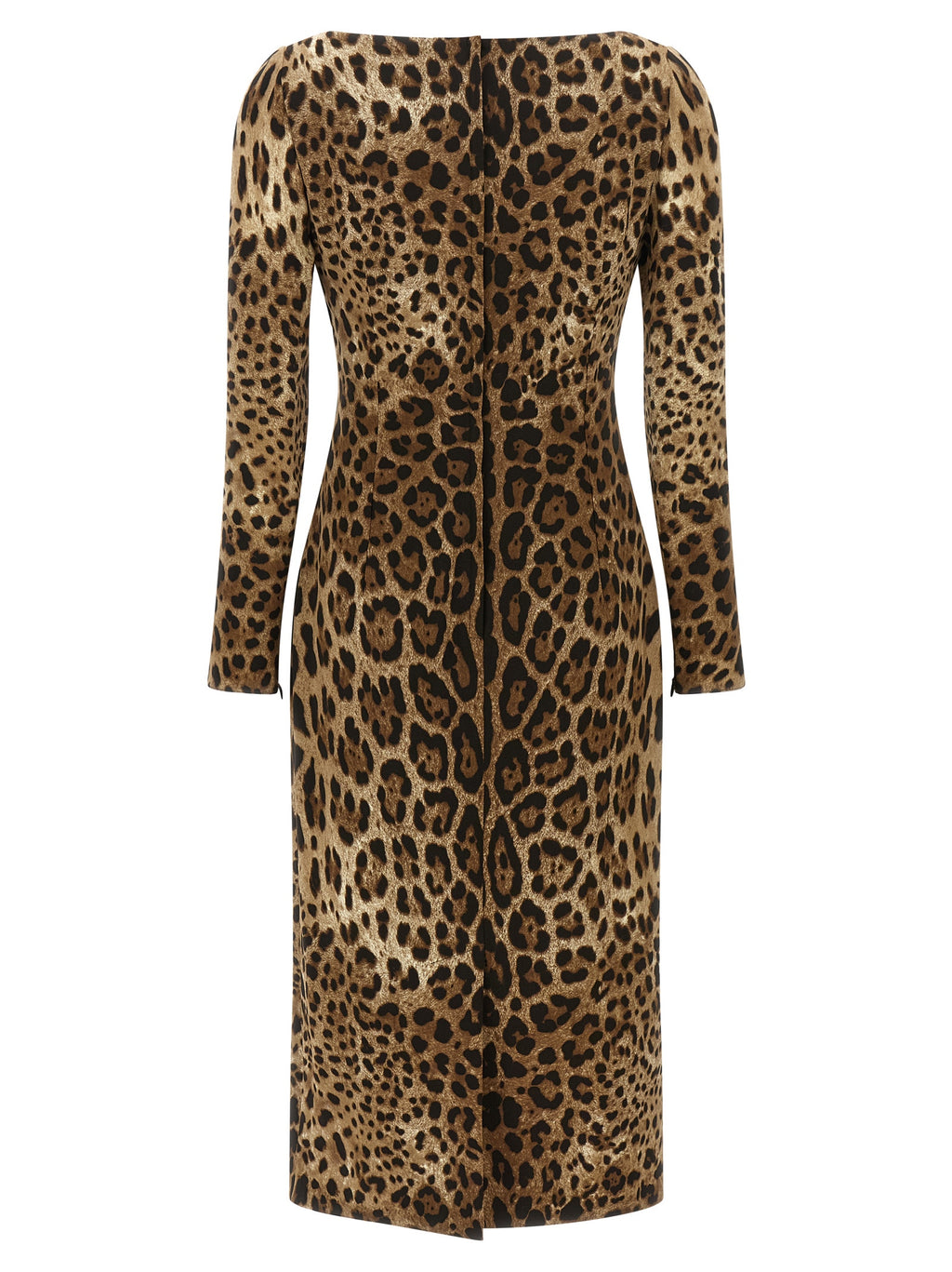 Dolce & Gabbana Brown Viscose Midi Dress