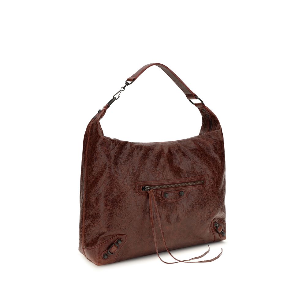 Balenciaga Bordeaux Lamb Ovis Aries Shoulder Bag