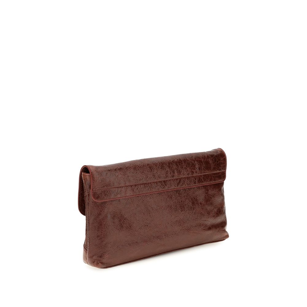 Balenciaga Bordeaux Lamb Ovis Aries Clutch Bag