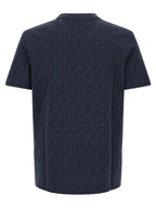Fendi Blue Cotton T-Shirt