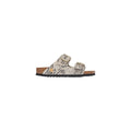 Birkenstock Gray Leather Flat Sandals